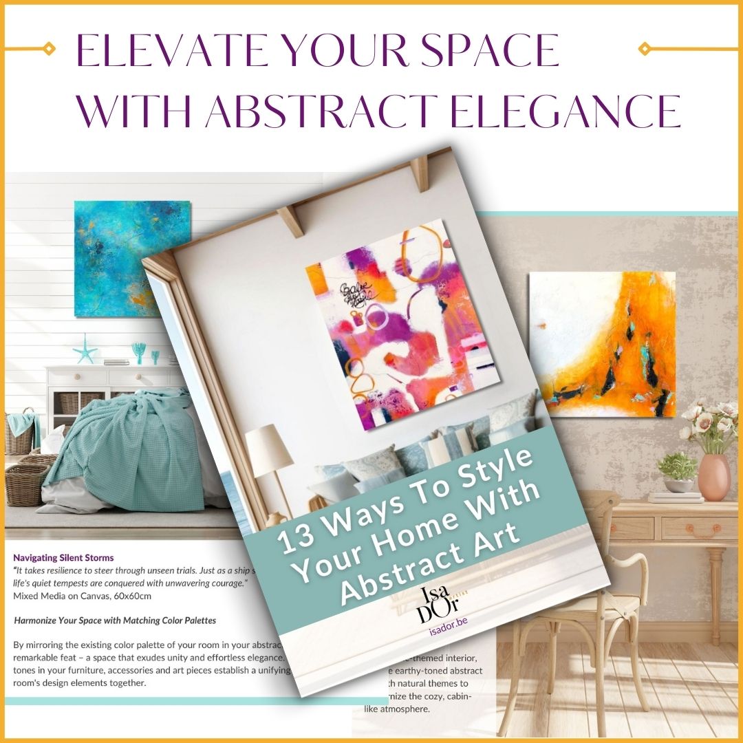 Free Guide 13 Ways To Style Your Home with Abstract Art