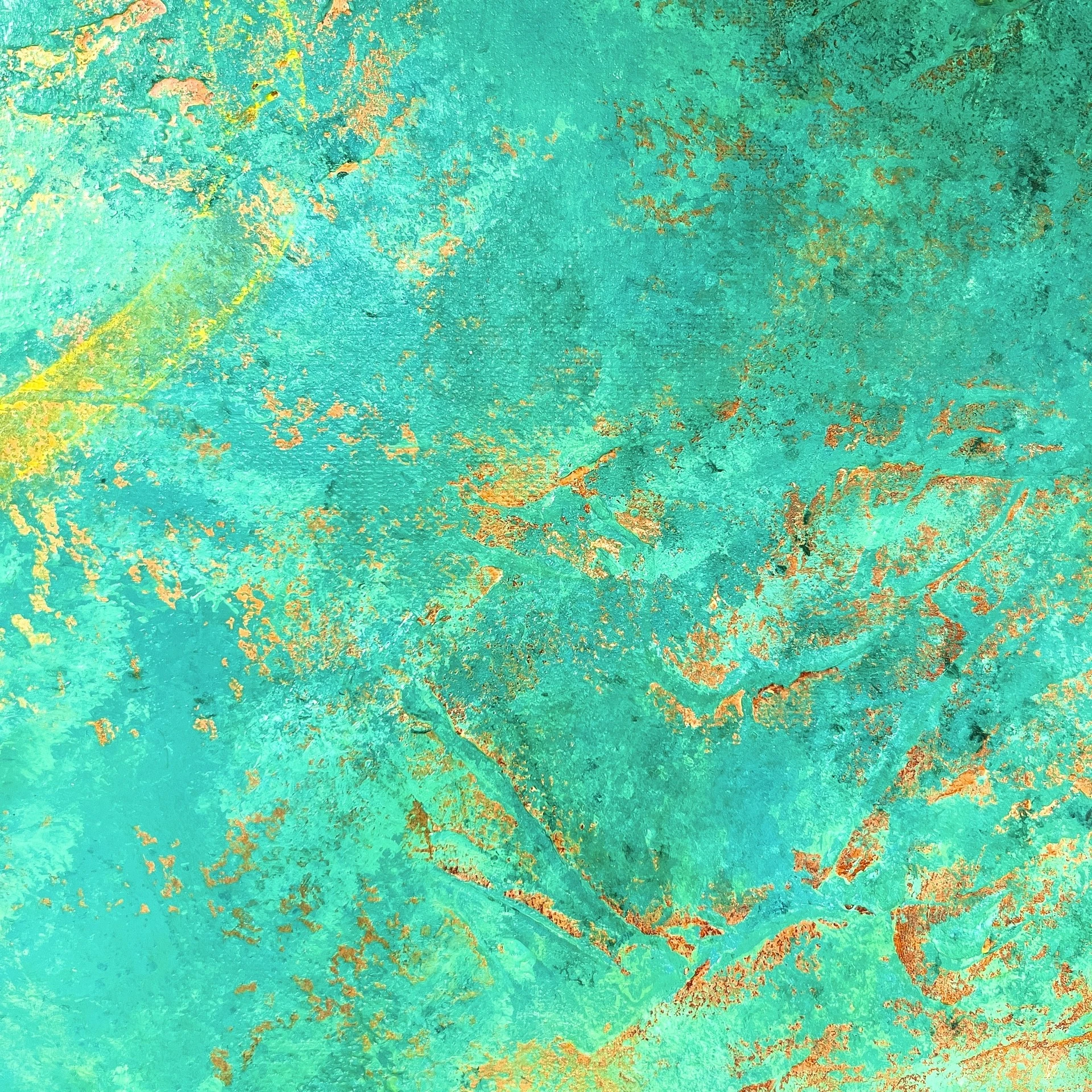 close-up of texture and marks in the abstract artwork "Insistence" by Isa Dor,